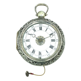 German silver quarter repeating rococo coach clock Circa 1760