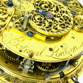 German silver quarter repeating rococo coach clock Circa 1760
