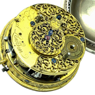 German silver quarter repeating rococo coach clock Circa 1760