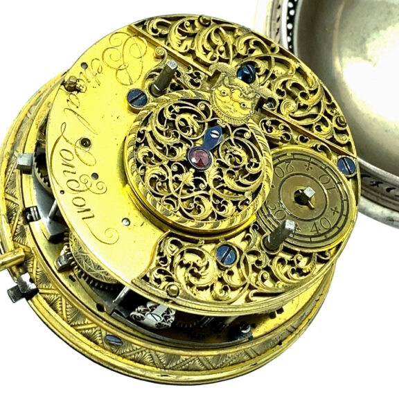 German silver quarter repeating rococo coach clock Circa 1760 German silver quarter repeating rococo coach clock Circa 1760