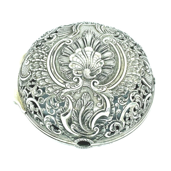 German silver quarter repeating rococo coach clock Circa 1760 German silver quarter repeating rococo coach clock Circa 1760