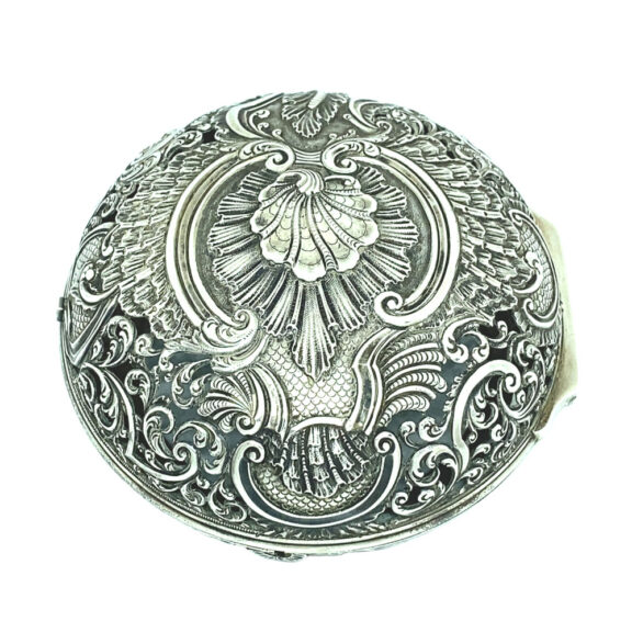 German silver quarter repeating rococo coach clock Circa 1760 German silver quarter repeating rococo coach clock Circa 1760