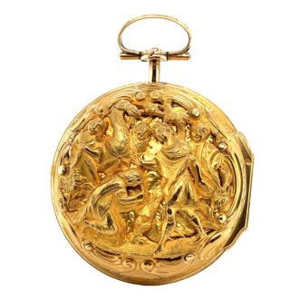 English 22K gold triple-cased repoussé watch Circa 1784 English 22K gold triple-cased repoussé watch Circa 1784