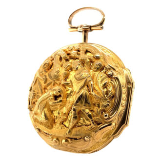 English 22K gold triple-cased repoussé watch Circa 1784 English 22K gold triple-cased repoussé watch Circa 1784