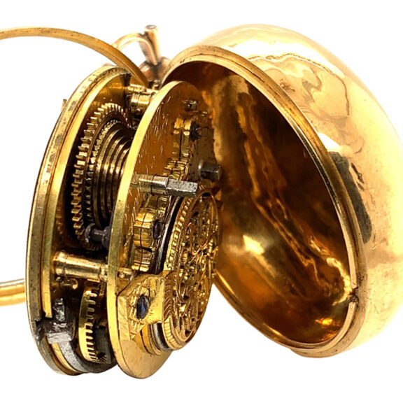 English 22K gold triple-cased repoussé watch Circa 1784 English 22K gold triple-cased repoussé watch Circa 1784