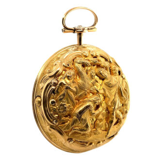 English 22K gold triple-cased repoussé watch Circa 1784 English 22K gold triple-cased repoussé watch Circa 1784