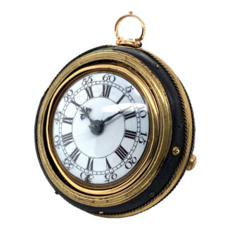 English 18K gold triple-cased repoussé verge watch Circa 1760