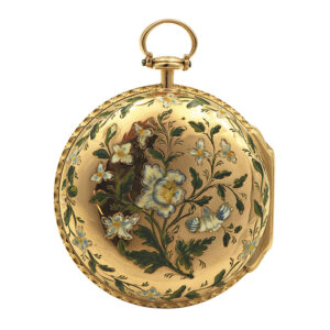 English gold and enamel open faced verge watch Circa 1847