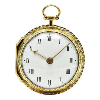 English gold and enamel open faced verge watch Circa 1847