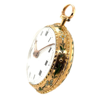 English gold and enamel open faced verge watch Circa 1847