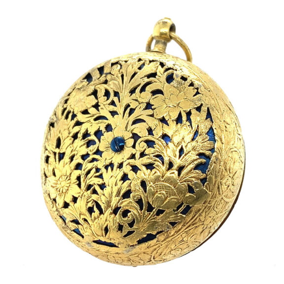 French gilt pair-cased one-handed verge watch Circa 1655 French gilt pair-cased one-handed verge watch Circa 1655