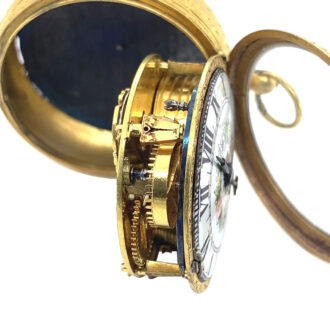 French gilt pair-cased one-handed verge watch Circa 1655 French gilt pair-cased one-handed verge watch Circa 1655