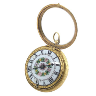 French gilt pair-cased one-handed verge watch Circa 1655 French gilt pair-cased one-handed verge watch Circa 1655