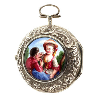 English silver verge made for the Dutch market Circa 1760