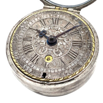 German silver pair-cased verge watch with date Circa 1705 German silver pair-cased verge watch with date Circa 1705