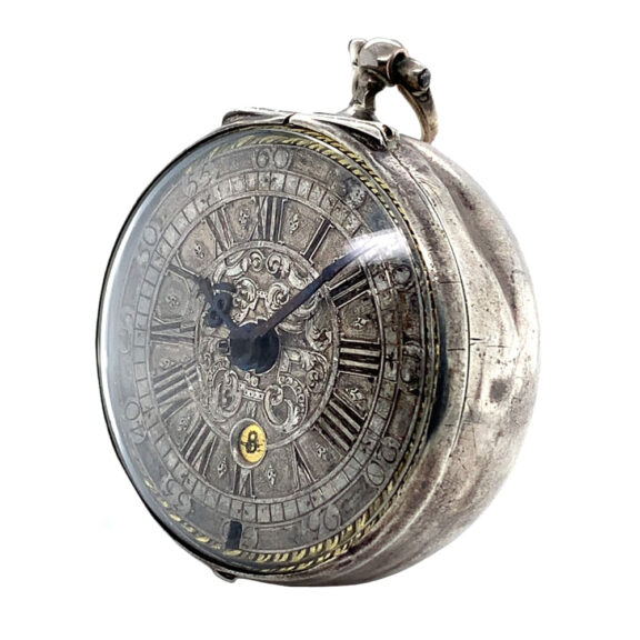German silver pair-cased verge watch with date Circa 1705 German silver pair-cased verge watch with date Circa 1705