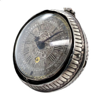 German silver pair-cased verge watch with date Circa 1705