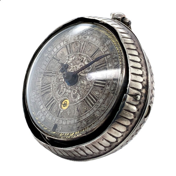 German silver pair-cased verge watch with date Circa 1705 German silver pair-cased verge watch with date Circa 1705