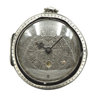 German silver pair-cased verge watch with date Circa 1705 German silver pair-cased verge watch with date Circa 1705