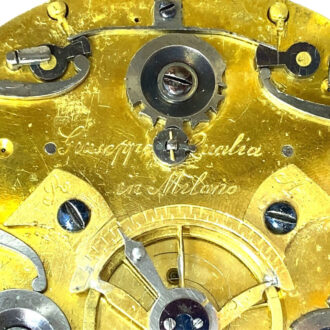 Italian lacquered silver repeating coach clock with alarm Circa 1810