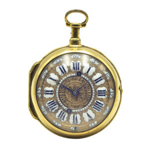 French gilt repeating verge oignon watch with alarm Circa 1700