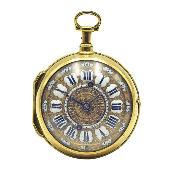 French gilt repeating verge oignon watch with alarm Circa 1700