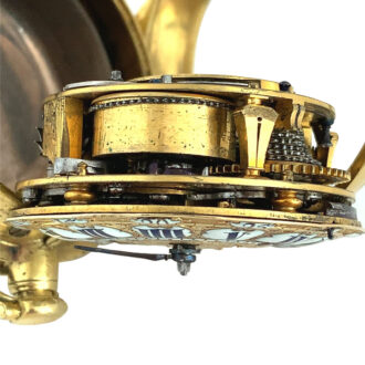 French gilt repeating verge oignon watch with alarm Circa 1700