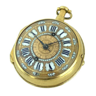 French gilt repeating verge oignon watch with alarm Circa 1700