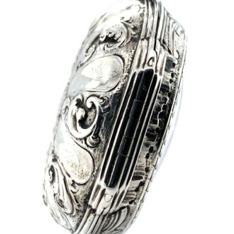 Rare Italian silver pair-cased repoussé verge watch Circa 1750