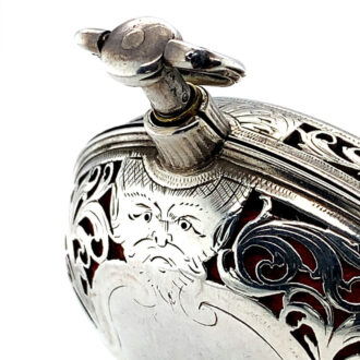 Rare English silver pair-cased repeating verge watch Circa 1740
