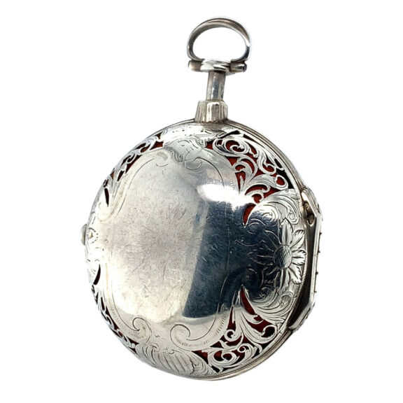 Rare English silver pair-cased repeating verge watch Circa 1740 Rare English silver pair-cased repeating verge watch Circa 1740