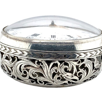 Rare English silver pair-cased repeating verge watch Circa 1740