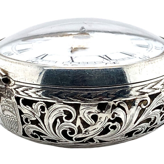 Rare English silver pair-cased repeating verge watch Circa 1740 Rare English silver pair-cased repeating verge watch Circa 1740