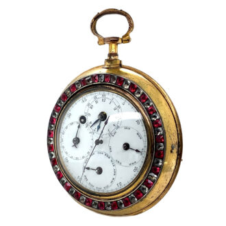 English verge with full calendar and stoppable centre seconds Circa 1790 English verge with full calendar and stoppable centre seconds Circa 1790