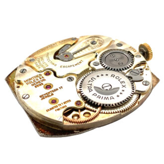 Swiss 18 carat gold hexagonal dress watch with chain Circa 1958
