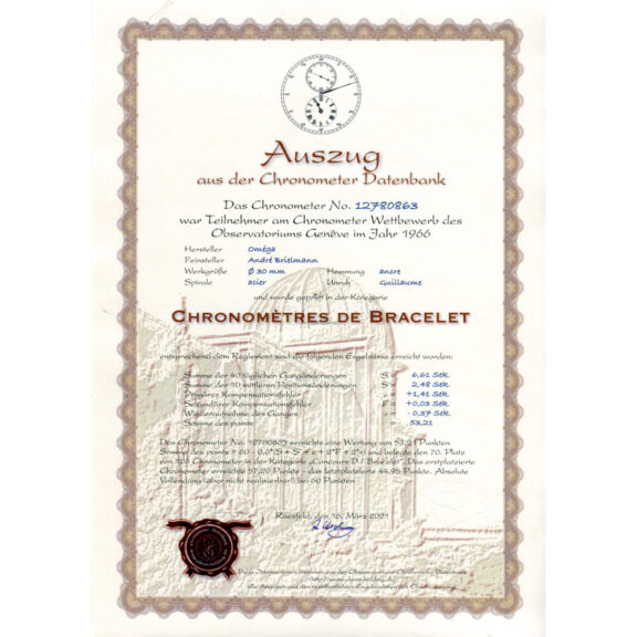 Swiss chronometer movement for testing Circa 1952 Swiss chronometer movement for testing Circa 1952