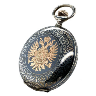 Fine Swiss niëllo silver hunting cased lever watch Circa 1900 Fine Swiss niëllo silver hunting cased lever watch Circa 1900