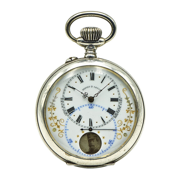 Very rare Swiss silver cylinder watch with regulator dial Circa 1905