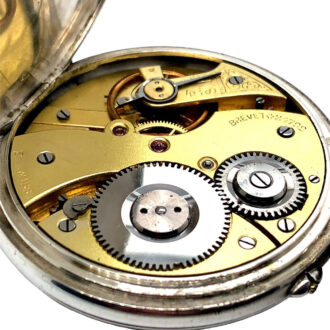 Very rare Swiss silver cylinder watch with regulator dial Circa 1905