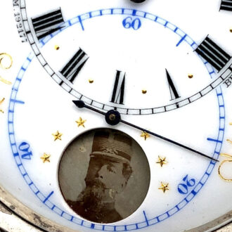 Very rare Swiss silver cylinder watch with regulator dial Circa 1905