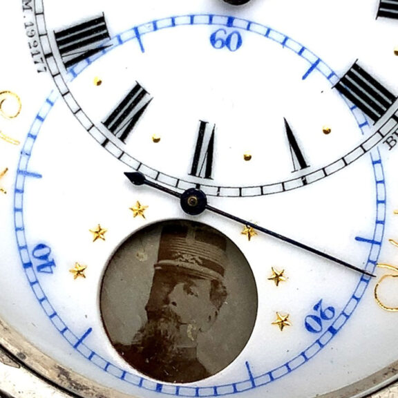 Very rare Swiss silver cylinder watch with regulator dial Circa 1905 Very rare Swiss silver cylinder watch with regulator dial Circa 1905