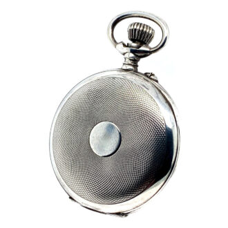 Very rare Swiss silver cylinder watch with regulator dial Circa 1905