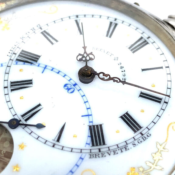 Very rare Swiss silver cylinder watch with regulator dial Circa 1905 Very rare Swiss silver cylinder watch with regulator dial Circa 1905