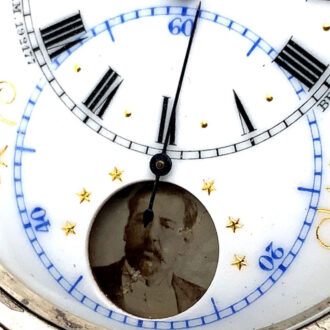 Very rare Swiss silver cylinder watch with regulator dial Circa 1905