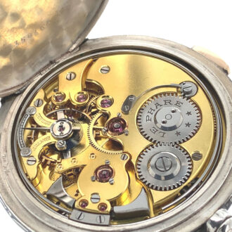 Swiss niëllo silver quarter repeating lever watch Circa 1914