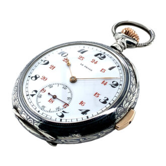 Swiss niëllo silver quarter repeating lever watch Circa 1914
