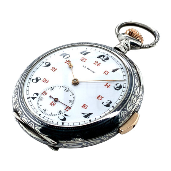 Swiss niëllo silver quarter repeating lever watch Circa 1914 Swiss niëllo silver quarter repeating lever watch Circa 1914