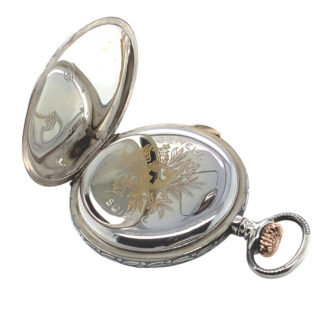 Swiss niëllo silver quarter repeating lever watch Circa 1914