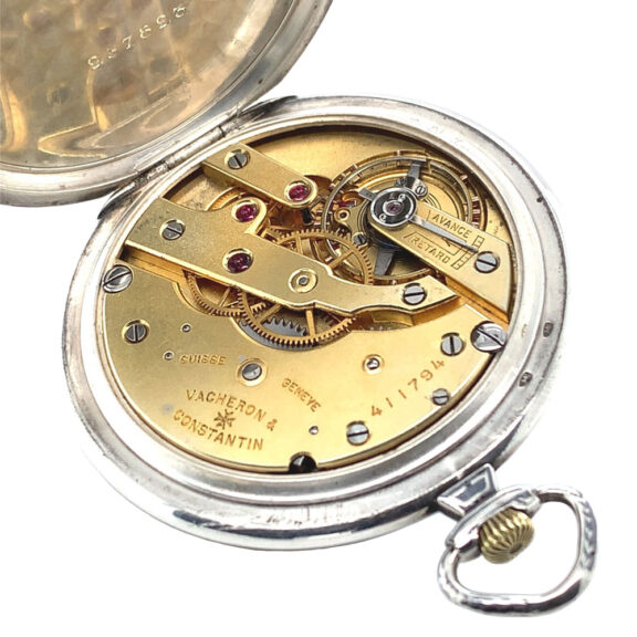 Elegant silver niëllo Art Deco dress watch with chain Circa 1935 Elegant silver niëllo Art Deco dress watch with chain Circa 1935