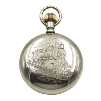 Rare Swiss nickel open faced American railroad watch Circa 1902